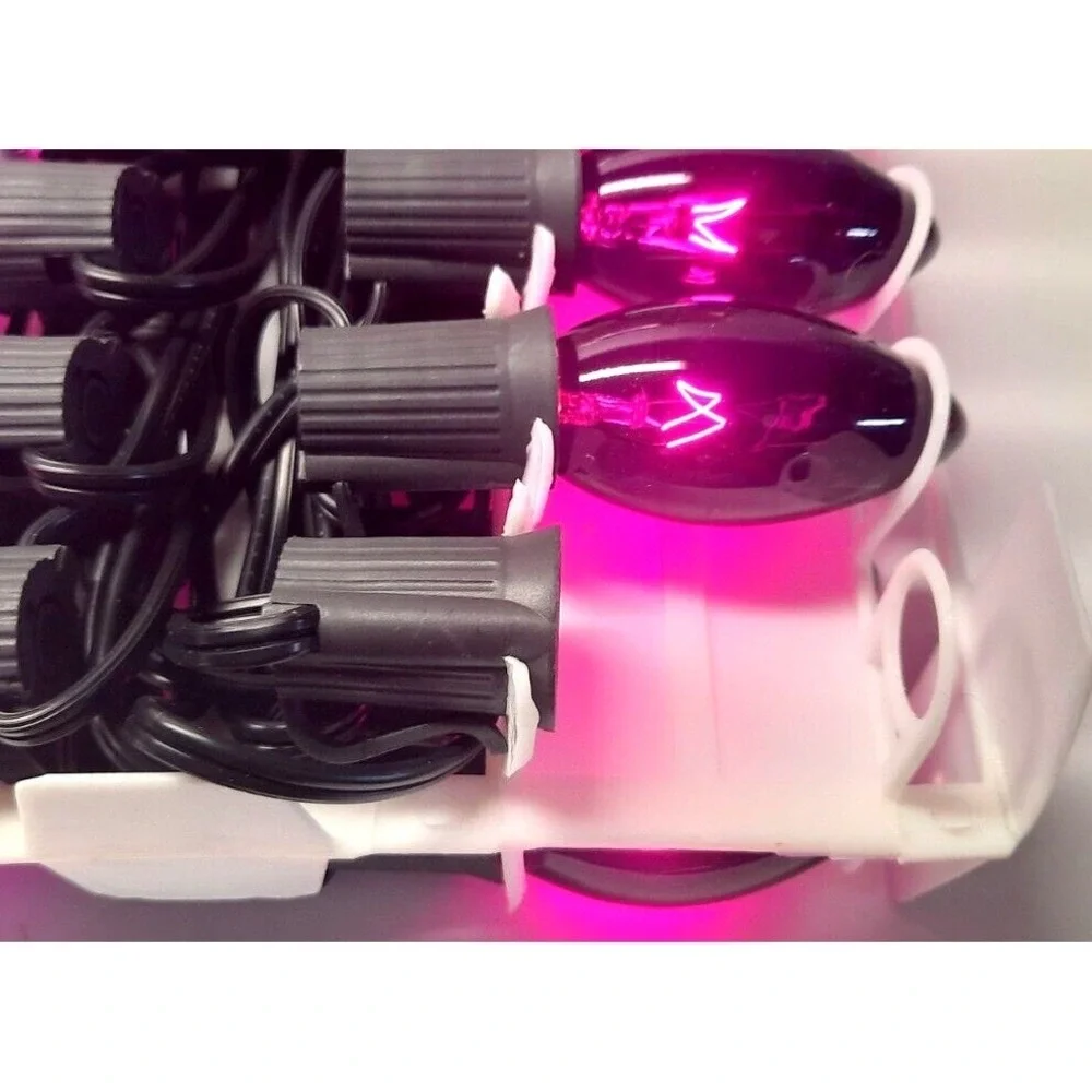 NOMA Halloween C9 Black Lights 25 Light Set Outdoor Purple Glow 25ft String
